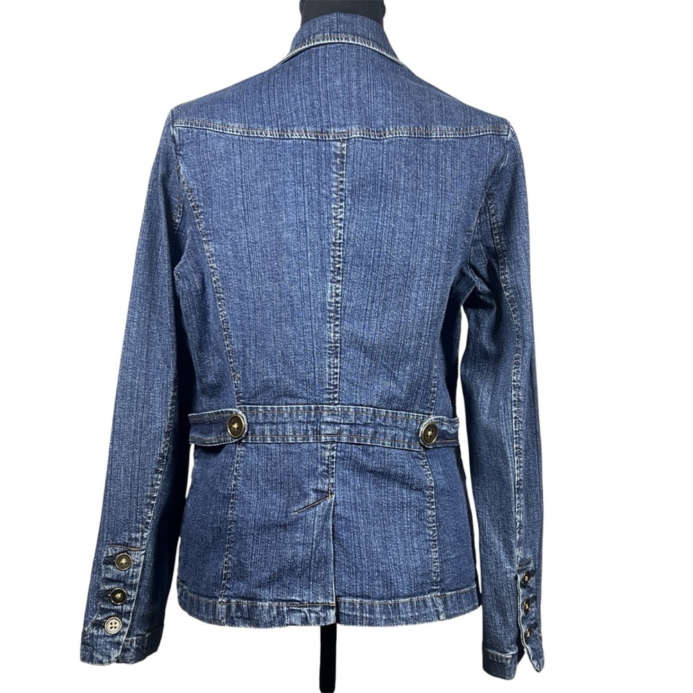 St. John’s Bay Blue Denim Jean Jacket, Size Medium - Picture 2 of 10
